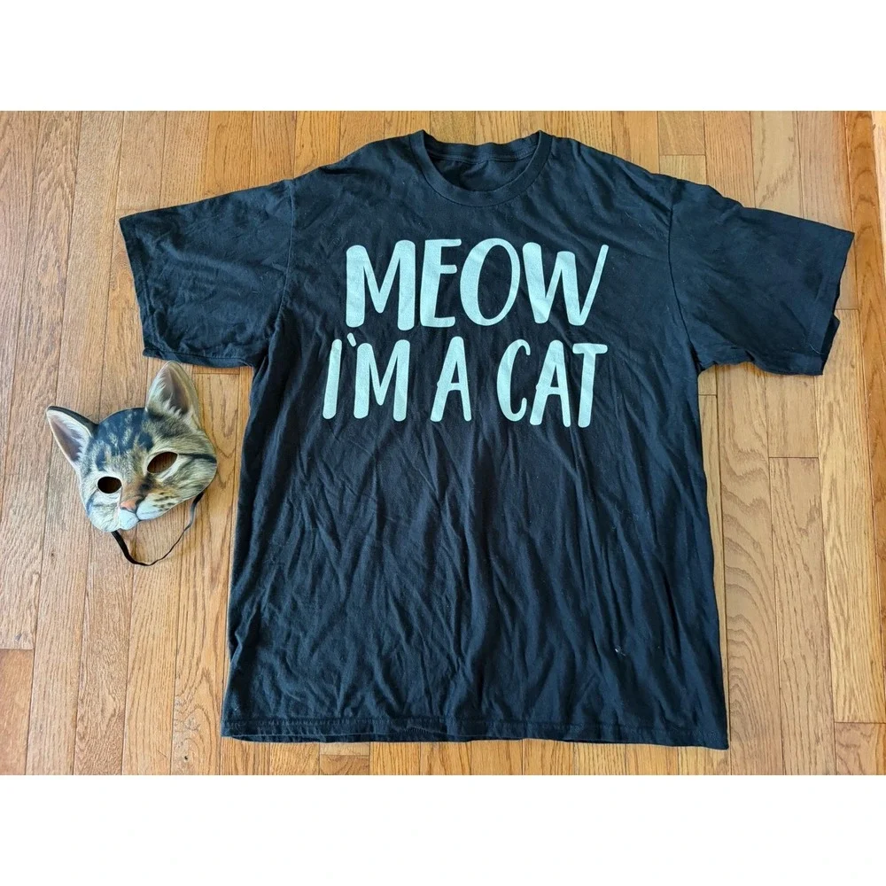 Crazy cat lady + Cat Meow Couple costume Shirt Mask Kittens Curlers Halloween